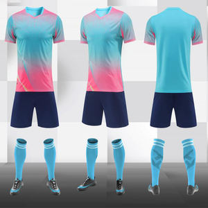 Uniforme de Fútbol para Hombre, Manga Corta, Secado Rápido, Transpirable, 100% Poliéster, Uniforme de Entrenamiento para Competencia de Verano - Product Image 1