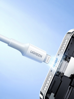 Kabel Data USB Pengisian Cepat 3A Bersertifikasi MFi untuk iPhone & iPad, Kompatibel dengan Power Bank, Berlapis PVC