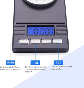 Цифровые карманные весы с ЖК-дисплеем 0,001 г точность 100 г/50 г/20 г/10 г емкость на заказ, OEM ODM поддерживается для ювелирных изделий, лекарственных трав, лабораторное использование - Product Image 3