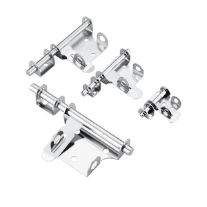 Perno de puerta plano de acero inoxidable tipo F de 2, 4, 6 y 8 pulgadas para puertas de madera de seguridad y uso en baños - Product Image 1