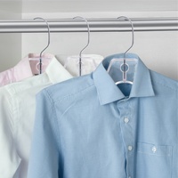 Offre Spéciale – Cintres en plastique transparent épais de 17 pouces (PP-PS-ABS) pour chemises/robes et sacs à épices – Conception flexible moulée par injection