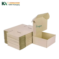 Boîte d'expédition personnalisée à rabat supérieur pour cosmétiques, emballage plat avec logo intérieur imprimé, boîtes en kraft pour produits de beauté par KAKA