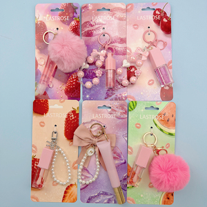 Huile à lèvres hydratante et repulpante magique, parfum fruité, sans cruauté animale, végane, à changement <span class=keywords><strong>de</strong></span> couleur pH, avec porte-clés - Product Image 4
