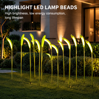 Éclairage paysager LED extérieur à commande tactile, étanche IP65, lumière chaude, imitation Setaria en PVC, installation facile