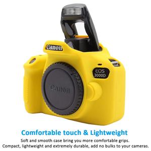 Yeah ยางซิลิโคนนิ่มเคสปกป้องกล้องสำหรับ <span class=keywords><strong>Canon</strong></span> <span class=keywords><strong>EOS</strong></span> 3000D/ <span class=keywords><strong>4000D</strong></span> SLR อุปกรณ์เสริม - Product Image 6