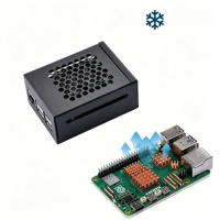 Casing Logam Raspberry Pi 5 Kompatibel dengan PCle M.2 NVMe Shield Top X1001 dengan Kipas Heatsink untuk Raspberry Pi 5