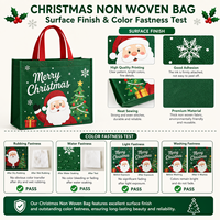 Sacs fourre-tout réutilisables en PP non tissé, grand format, avec logo personnalisé, pour courses, Noël, cadeaux et rangement – Vente chaude