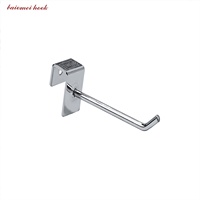 Support de présentation en fer avec crochet transversal simple pour supermarché BMWJ STH5, plaqué zinc, pour chaussettes, bijoux, accessoires (Argent/Noir/Blanc)
