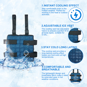 Summer Outdoor Cooling Vest for Men &amp; Women <strong>Air</strong> Conditioning Fan Jacket <strong>Suit</strong> Hot &amp; Cold Packs - Product Image 4