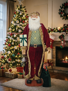 Santa Claus Eléctrico Animado de 190 cm que <span class=keywords><strong>Canta</strong></span> y Baila, Decoración Navideña Plegable y Retráctil con Sensor de Movimiento - Product Image 2