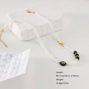 2025 nueva moda Metal amor en capas perla Color cristal colgante diseño collar conjunto para mujer joyería de moda collares - Product Image 5