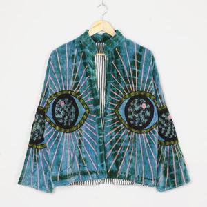 Premium <b>Women</b> <b>Velvet</b> Suzani Jacket Hand Embroidered Tribal Bohemian Vintage Floral <b>Coat</b> Designer Ethnic Fashion Wholesale Custom - Product Image 4