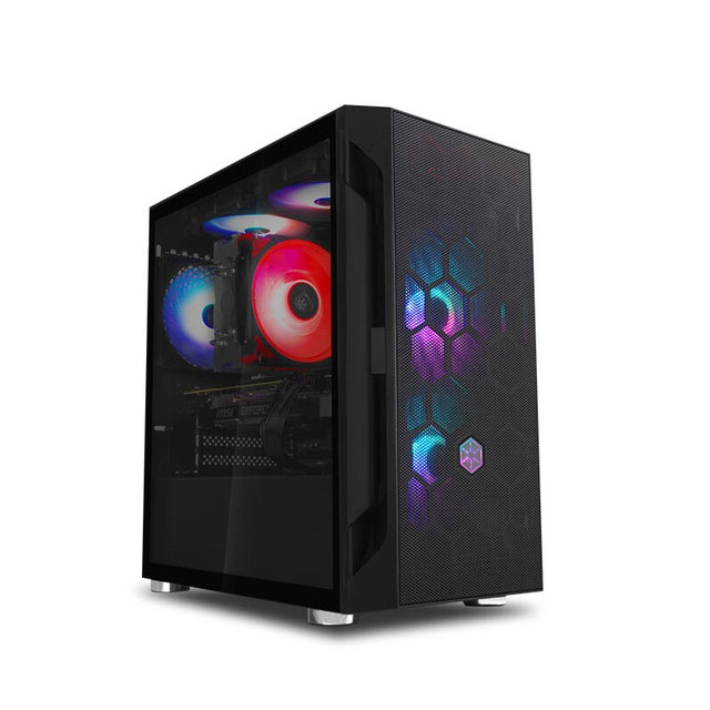 FARA H1MB-G & H1MW-G Customized OEM Gaming PC Desktop Rainbow Black USB Cool Plastic ITX & ATX Computer Case Stock