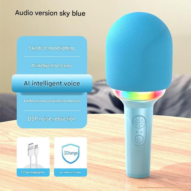 New L8 Professional Microphone With Colorful LED Handheld Karaoke Mic Music Wireless Microphones Karaoke