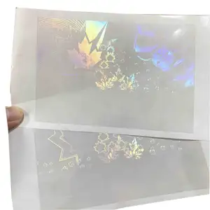 Lámina de laminación transparente para transferencia de calor personalizada, impresión en caliente, ID de seguridad, revestimiento 3D, holográfico, rollo de etiqueta adhesiva