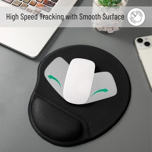 Custom Black <b>Large</b> Gaming Mousepad Silicone Square Style with Non-Slip Stitched Edges Square <b>Desk</b> Mat with Logo From Factory - Product Image 2