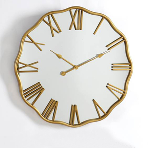 Gương Đồng Hồ Tường Mới Giao Hàng Home Accent 71Cm Vàng Sáng Bóng Hình Dạng Không Thường Xuyên Kim Loại Đồng Hồ Treo Tường Cho Phòng Khách - Product Image 2