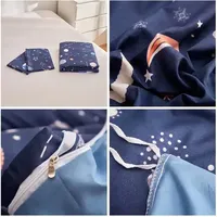 Meilleure vente 100% polyester tissé moderne lueur dans l'obscurité super doux facile d'entretien écologique King Size 3 pièces ensemble de literie toutes saisons