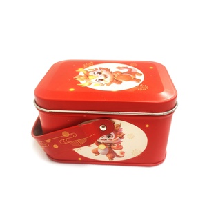 Boîtes métalliques de rangement pour bonbons, sushis, gâteaux, biscuits, chocolats, bijoux, cadeaux pour enfants, avec poignée, aseptiques, logo personnalisé - Product Image 2