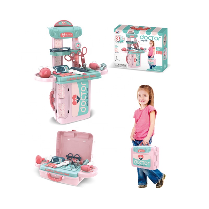 Оптовая продажа 008-975 Dotor игровые игрушки 3 в 1 докторская медсестра Медицинское Оборудование Набор игрушек для детей
