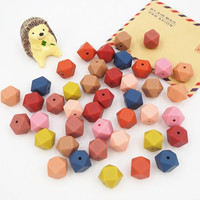 Bonne Qualité 14mm Perles Hexagonales De Qualité Alimentaire Silicone Géométrique À Croquer pour Bébé Perles De Dentition