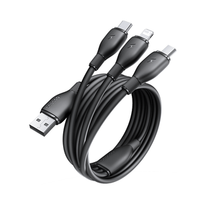<span class=keywords><strong>Cable</strong></span> de Carga Rápida <span class=keywords><strong>Baseus</strong></span> Ultra-Fast Uno-para-Tres, <span class=keywords><strong>USB</strong></span>-A a M+L+C, 3.5A, 1.3m, Negro, Blanco, Azul, Morado, Venta al Por Mayor - Product Image 1