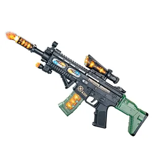 高品质电池灯声音塑料狙击玩具枪儿童电子军用玩具枪