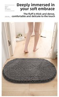 Tapis de sol ovale en chenille de style européen minimaliste