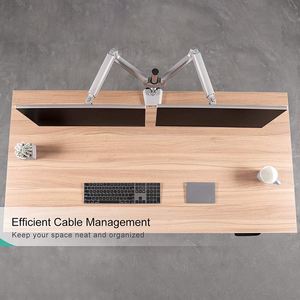 แขนยึดจอคอมพิวเตอร์แบบคู่ ทำจากอะลูมิเนียม - Product Image 6