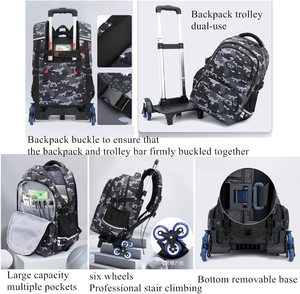 <span class=keywords><strong>Mochila</strong></span> <span class=keywords><strong>con</strong></span> <span class=keywords><strong>ruedas</strong></span> para niños, morral escolar <span class=keywords><strong>con</strong></span> <span class=keywords><strong>ruedas</strong></span>, <span class=keywords><strong>de</strong></span> Anime, dinosaurio, informal - Product Image 5