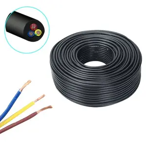 Câble flexible multiconducteur Royal Cord RVV 2 3 4 5 Core Câble d'alimentation électrique Fil PVC Isolation 0.75 1 1.5 2.5 4 6 mm