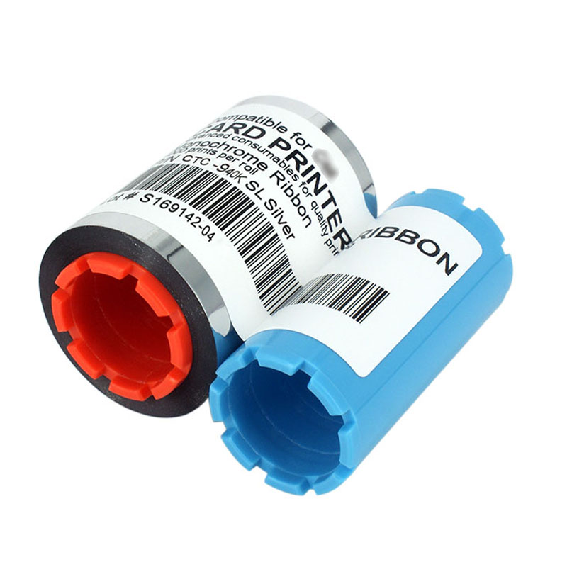 Совместимая Серебряная лента для принтера ID-карт 1000 принтов для CTC 940 940SL Серебряная лента