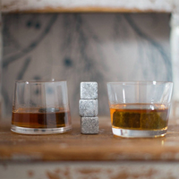 Piedras de whisky de esteatita de lujo de alta calidad, logotipo grabado con láser, cubitos de hielo, accesorios para bebidas para whisky irlandés