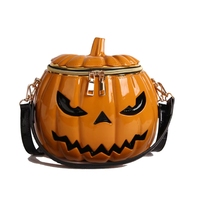 Sac à bandoulière tendance pour femme, motif tête de citrouille d'Halloween, super populaire, style unique, prêt à être expédié