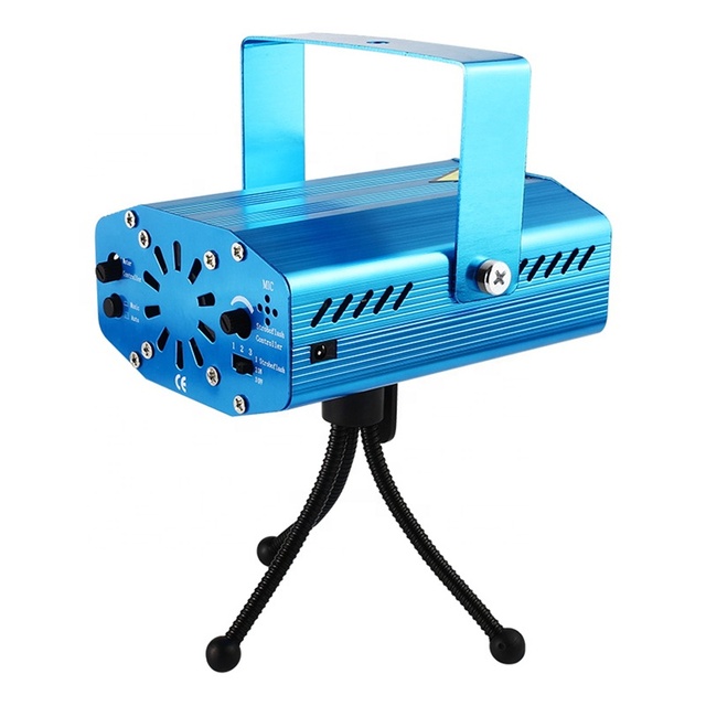 Best Seller Christmas Music Mini Laser Stage Lighting Projector Voice Controlled LED Starry Sky Laser Lamp for Home Party