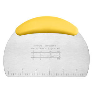 Raspador de Masa Multicolor de Acero Inoxidable con Escala de Medición y Mango Antideslizante, Herramienta para Hornear Jiaqi WRL-kitchen 34 16.2x12cm - Product Image 6