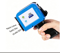 Imprimante portable AOMATEC 12,7 mm avec poignée amovible pour l'impression de date, heure, comptage, code QR, code-barres, logo sur presque tous les matériaux