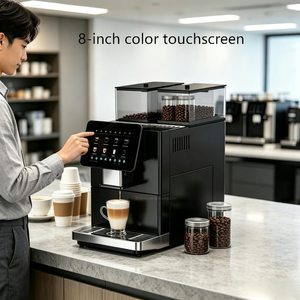 เครื่องชงกาแฟแบบอัตโนมัติเต็มรูปแบบสำหรับใช้ในเชิงพาณิชย์ ขนาดกะทัดรัดสำหรับวางบนเคาน์เตอร์ พร้อมถังเก็บน้ำขนาด 3.5 ลิตร ถังใส่เมล็ดกาแฟขนาด 1 กิโลกรัม และกล่องเก็บกากกาแฟขนาดใหญ่ รองรับการชงกาแฟแบบ Cold <span class=keywords><strong>Brew</strong></span> - Product Image 6