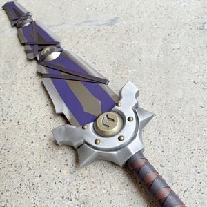 World <span class=keywords><strong>of</strong></span> <span class=keywords><strong>Warcraft</strong></span> <span class=keywords><strong>WOW</strong></span> Naxxramas Armageddon juguetes espada Cosplay 119cm 4,5 kg con placa de pared de madera - Product Image 6