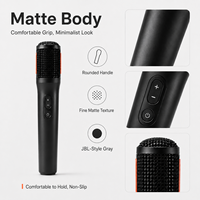Ensemble de deux microphones sans fil portables, chargement USB-C, longue portée, suppression du bruit, en plastique, pour karaoké à domicile, soirées, scène, KTV