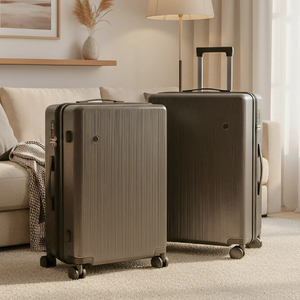 Ensemble de bagages 3 pièces personnalisé d'usine ABS Hardshell Front Open TSA Spinner Wheels Bagages à main <span class=keywords><strong>Valise</strong></span> de voyage Sacs - Product Image 1