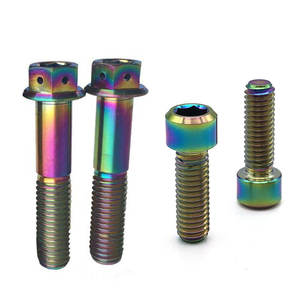 Vis en titane bleu brûlé boulons à tête cylindrique de Modification de <span class=keywords><strong>voiture</strong></span> électrique de moto hexagonale - Product Image 6