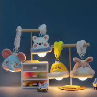 Peluche lumineuse LED Chat Chien Éléphant Canard Lapin, Poupée en peluche, Oreiller de sommeil dessin animé, Anti-stress