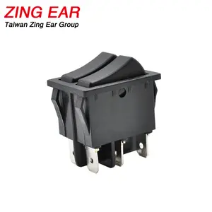 Zing耳ZE-235-2 2极2P1T DPST 2组1路通断16A 250VAC 8A 250VAC双摇臂开关