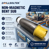 Drillsoltek API NC50 Carcasa de Perforación Direccional No Magnética Curvada de 6-3/4" para Perforación Direccional de Pozos Profundos, Curvatura de 1.75 Grados