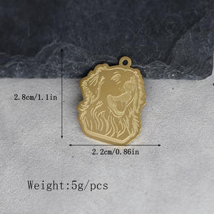 Collar de <span class=keywords><strong>perro</strong></span> de montaña Qiandi Happy Pyrenees, joyería de dibujos animados para mujer, amante de las mascotas, colgante de animales, accesorios de bricolaje - Product Image 4