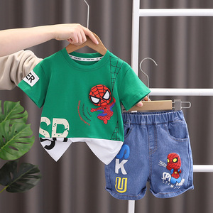 T-<span class=keywords><strong>shirt</strong></span> d'été décontracté et respirant pour enfants, nouveau costume à manches courtes pour garçons, vêtements élégants et tendance pour enfants - Product Image 3