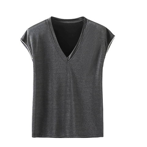 4827 Custom High Quality Plain Cool Feeling Short Sleeves Slim Women'S T-Shirts Summer