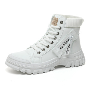 Nouvelles Bottes Montantes Femme 2026 à Lacets, Hiver, Doublure Peluche Chaude, Respirantes, Antidérapantes, Rehaussantes, Semelle Épaisse - Evergreen LYKU - Product Image 1