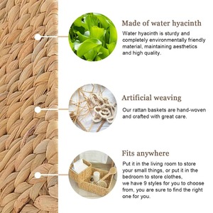 Handmade mộc mạc tự nhiên sợi trái cây Bát trang trí Khay bảng tổ chức - Product Image 3